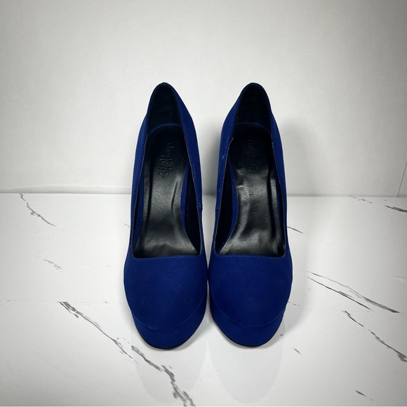 CHARLOTTE RUSSE Blue Platform Pump Women’s Microfiber Heels Size 8 - Picture 3 of 14